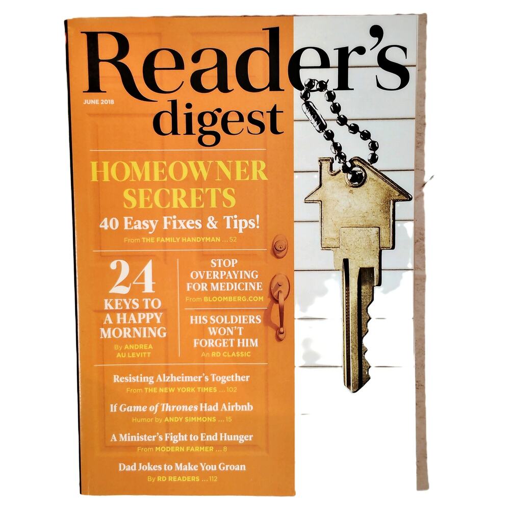 Reader's Digest June 2018 Homeowner Secrets Magazine 40 Easy Fixes & Tips
